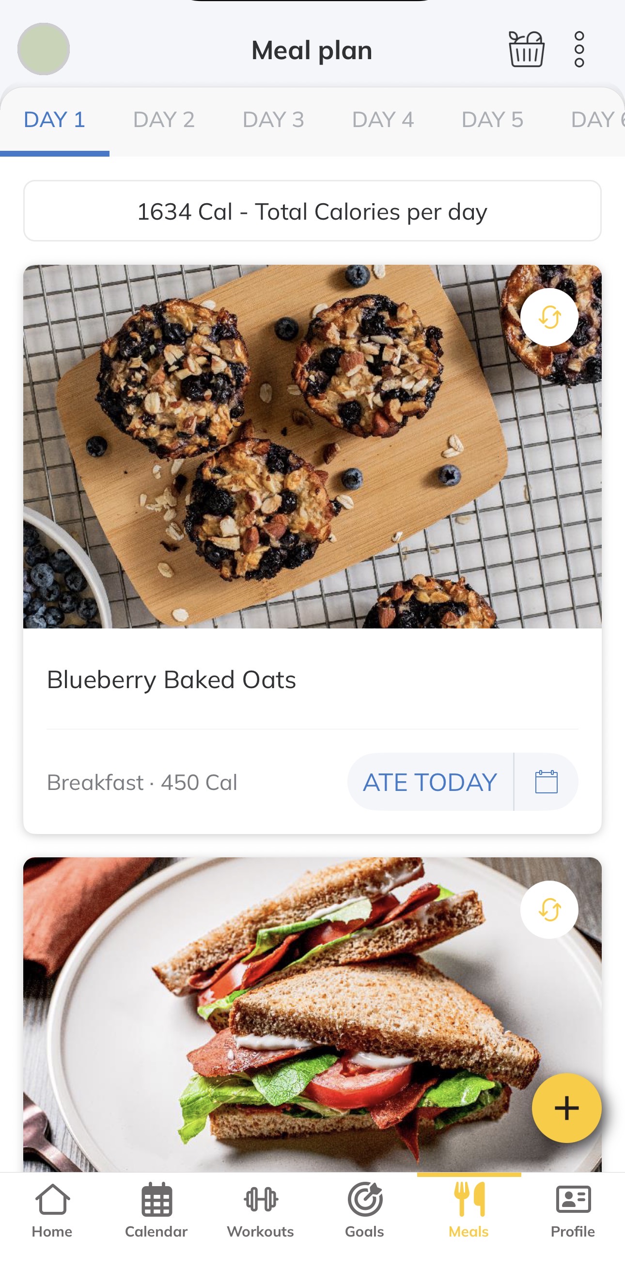 Thrive App - Meal Plans
